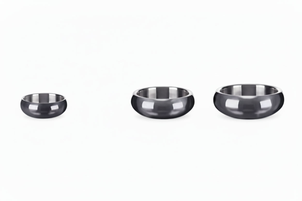 ✨ Comedero Inox Curvo – Cuenco de Acero Inoxidable con Diseño Redondeado