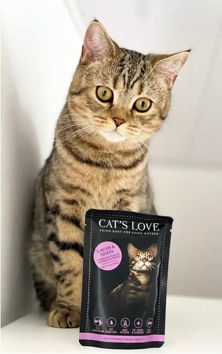 Cat's Love Sobres Salmón y Pollo (85gr.)