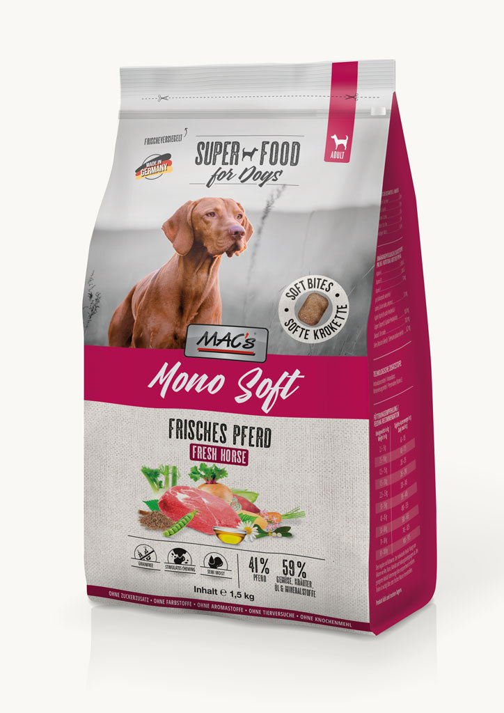 🐴 Mac’s Dog Pienso Monoproteico de Caballo con Patata – 3 kg