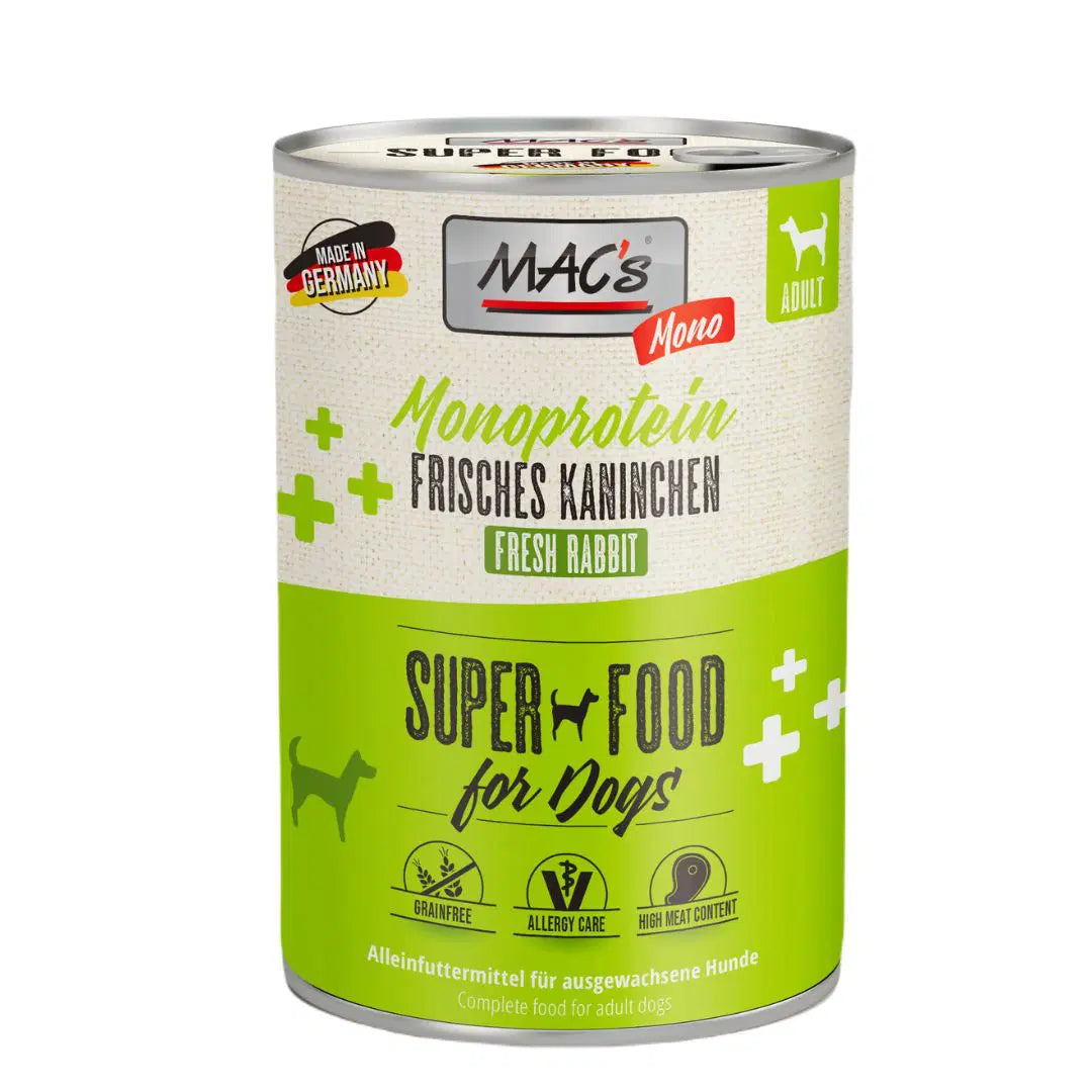 🐇 Mac’s Lata Monoproteica Sensitive Conejo – 400 g