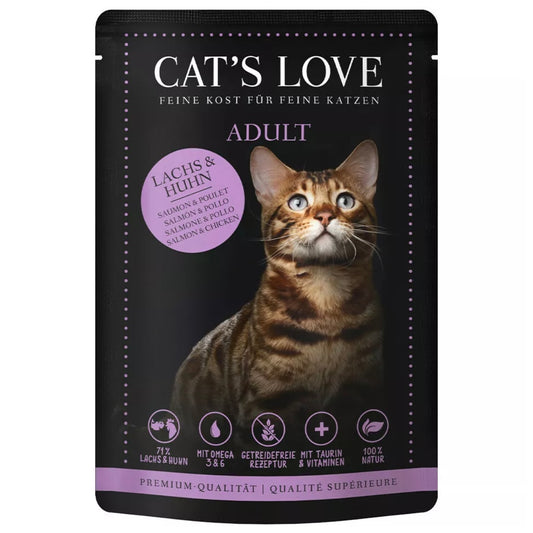 Cat's Love Sobres Salmón y Pollo (85gr.)
