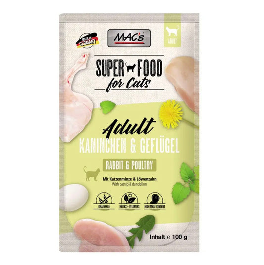 MAC's Conejo y Ave - Comida húmeda natural para gatos