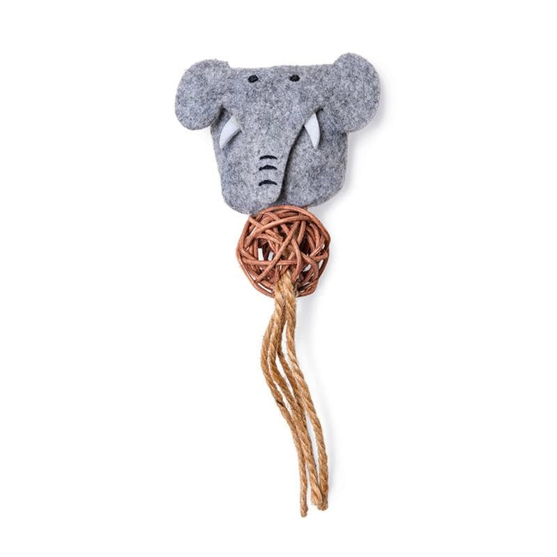 🐱 Elefante de fieltro con catnip