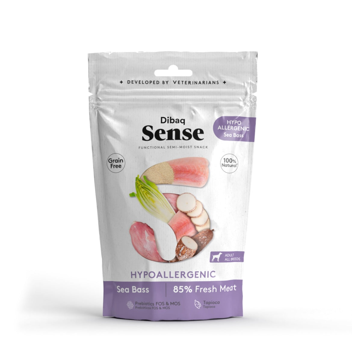 Dibaq Sense Hypoallergenic Lubina Snack Semi Húmedo: Cuidado Natural para Perros con Sensibilidades 🐶💚