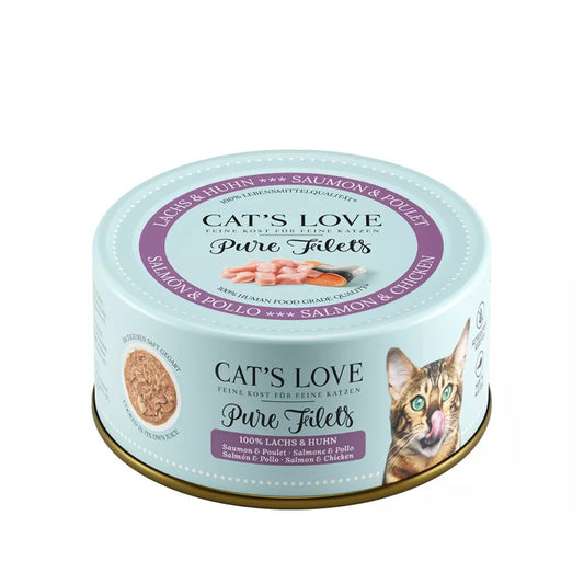 Cat's Love Pure Filets - Filetitos naturales para gato (100gr) - Salmón y Pollo