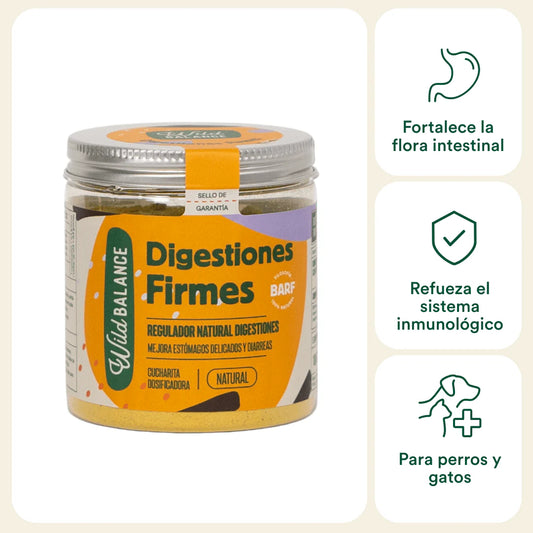 Digestiones Firmes | Suplemento natural para la salud digestiva de perros y gatos