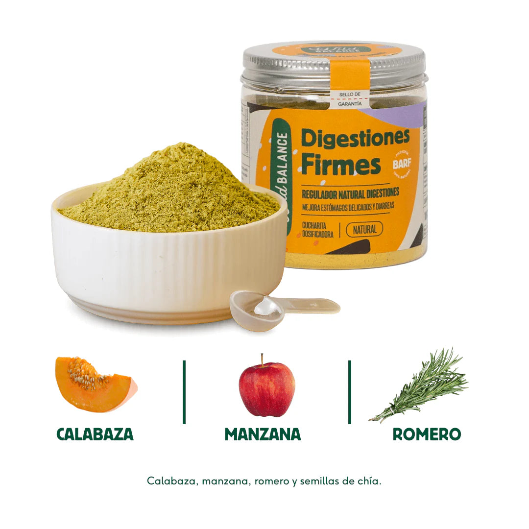Digestiones Firmes | Suplemento natural para la salud digestiva de perros y gatos
