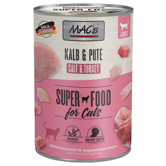 🐄🦃 MAC’s Superfood para gatos – Ternera y pavo