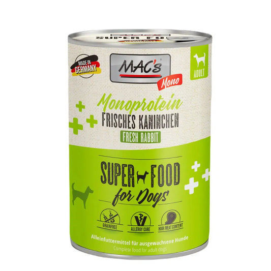 🐇 Mac’s Lata Monoproteica Sensitive Conejo – 400 g