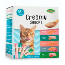 Snack cremoso para gatos